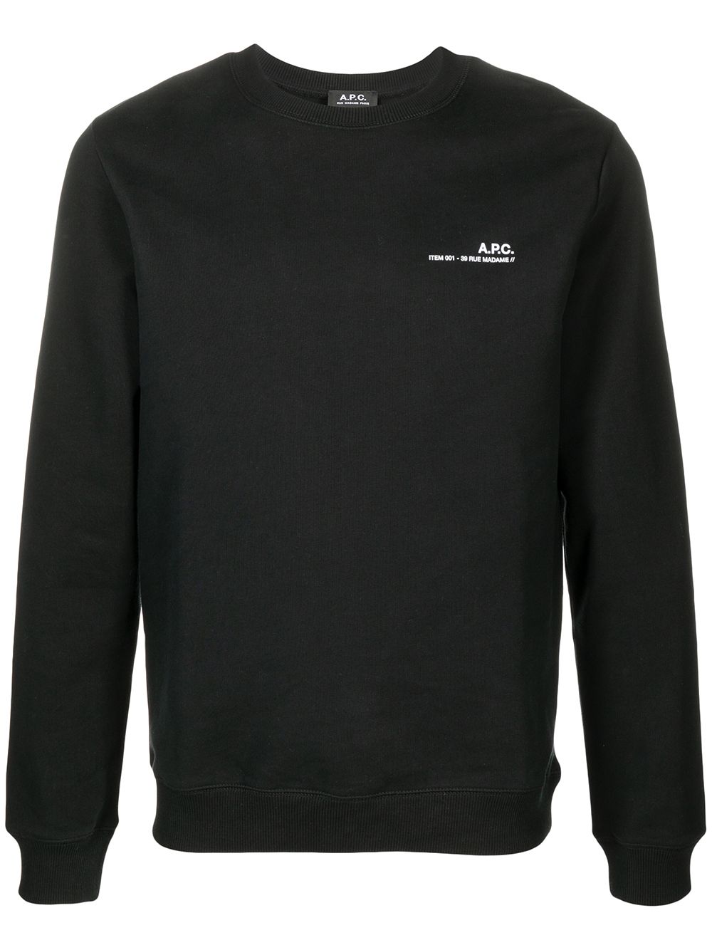 A.P.C. Sweatshirt mit Logo-Print - Schwarz von A.P.C.