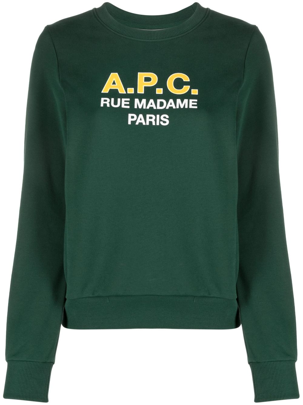 A.P.C. T-Shirt mit Logo-Print - Grün von A.P.C.