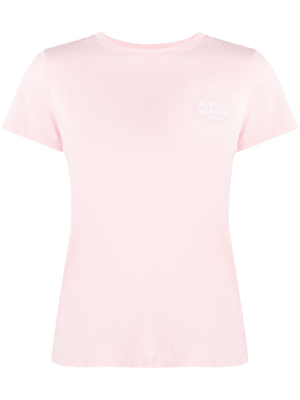 A.P.C. T-Shirt mit Logo-Stickerei - Rosa von A.P.C.