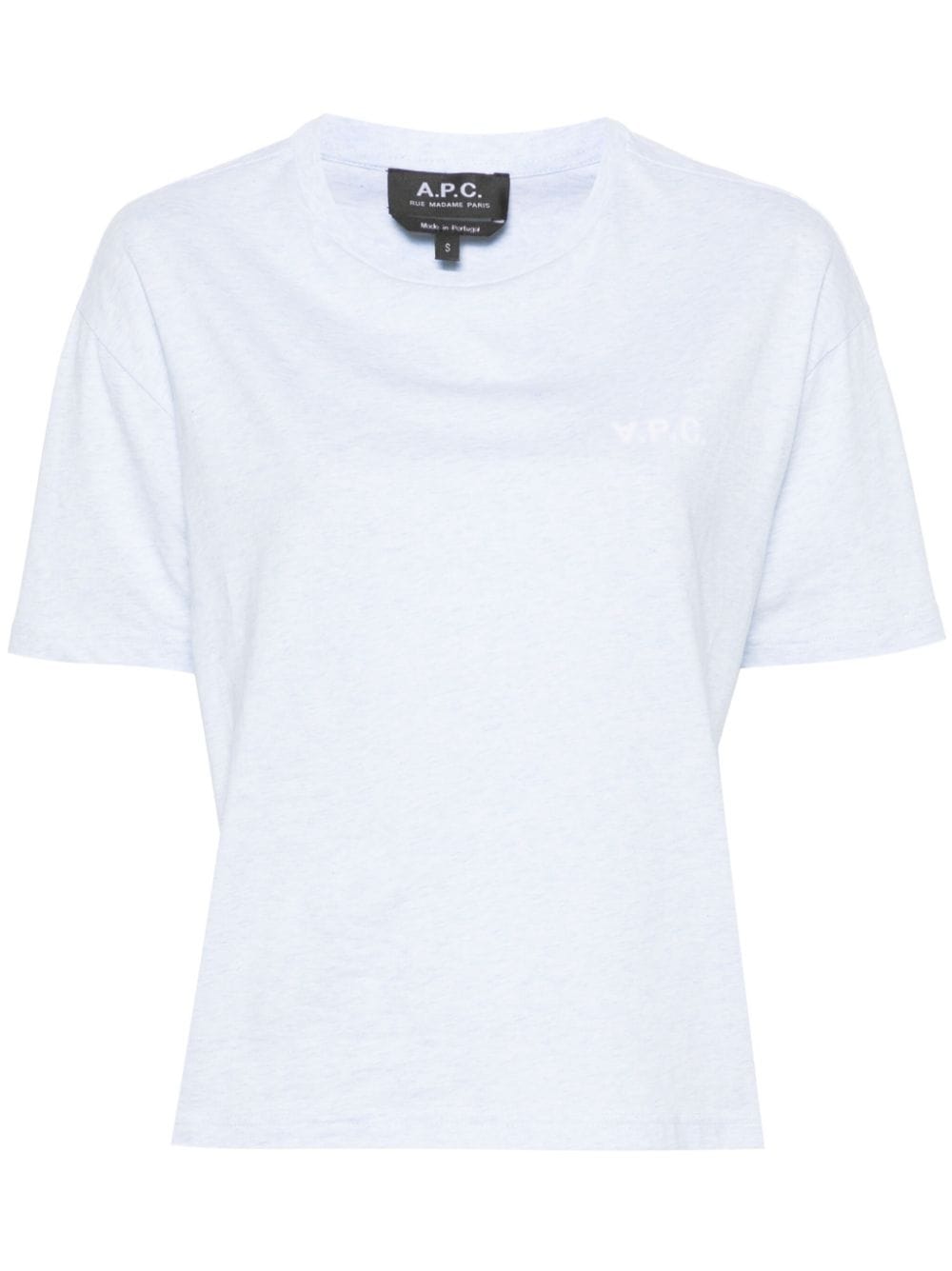 A.P.C. T-Shirt mit beflocktem Logo - Blau von A.P.C.