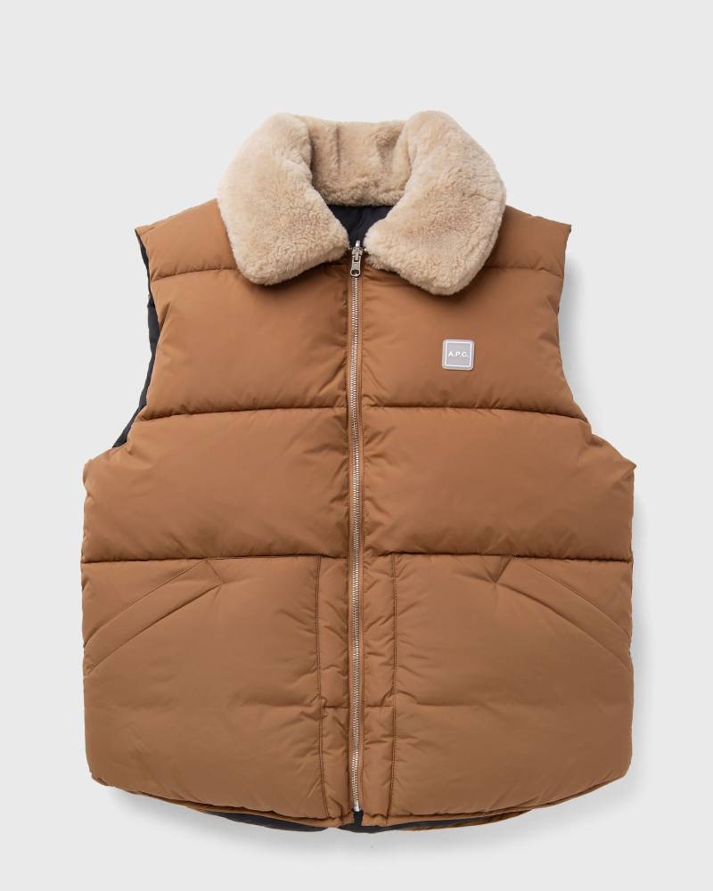 A.P.C. TEDDY PUFFER VEST men Coats brown in Größe:L von A.P.C.
