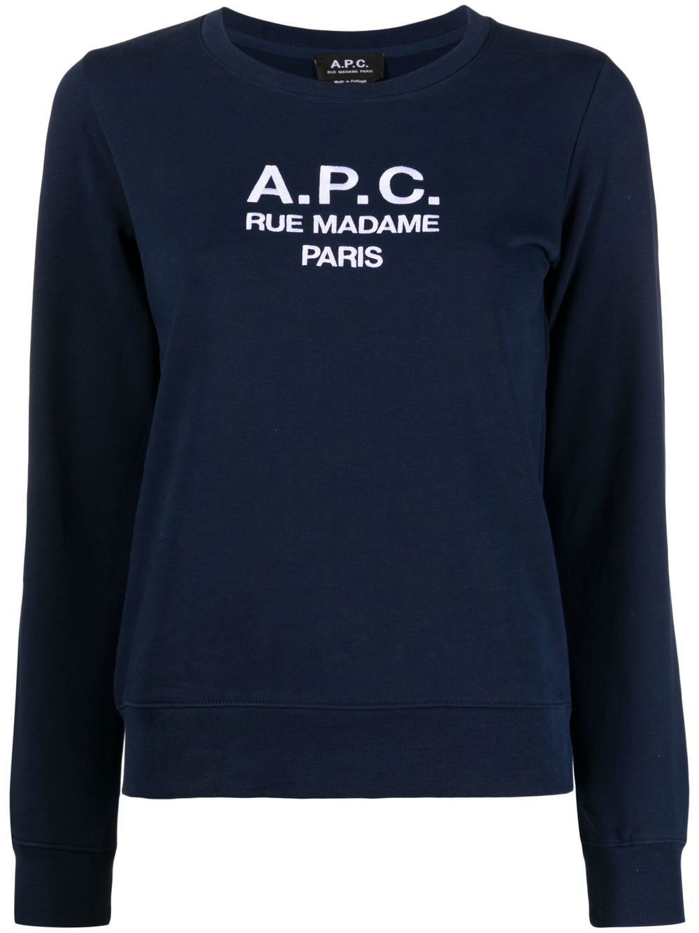 A.P.C. Sweatshirt mit Logo-Stickerei - Blau von A.P.C.