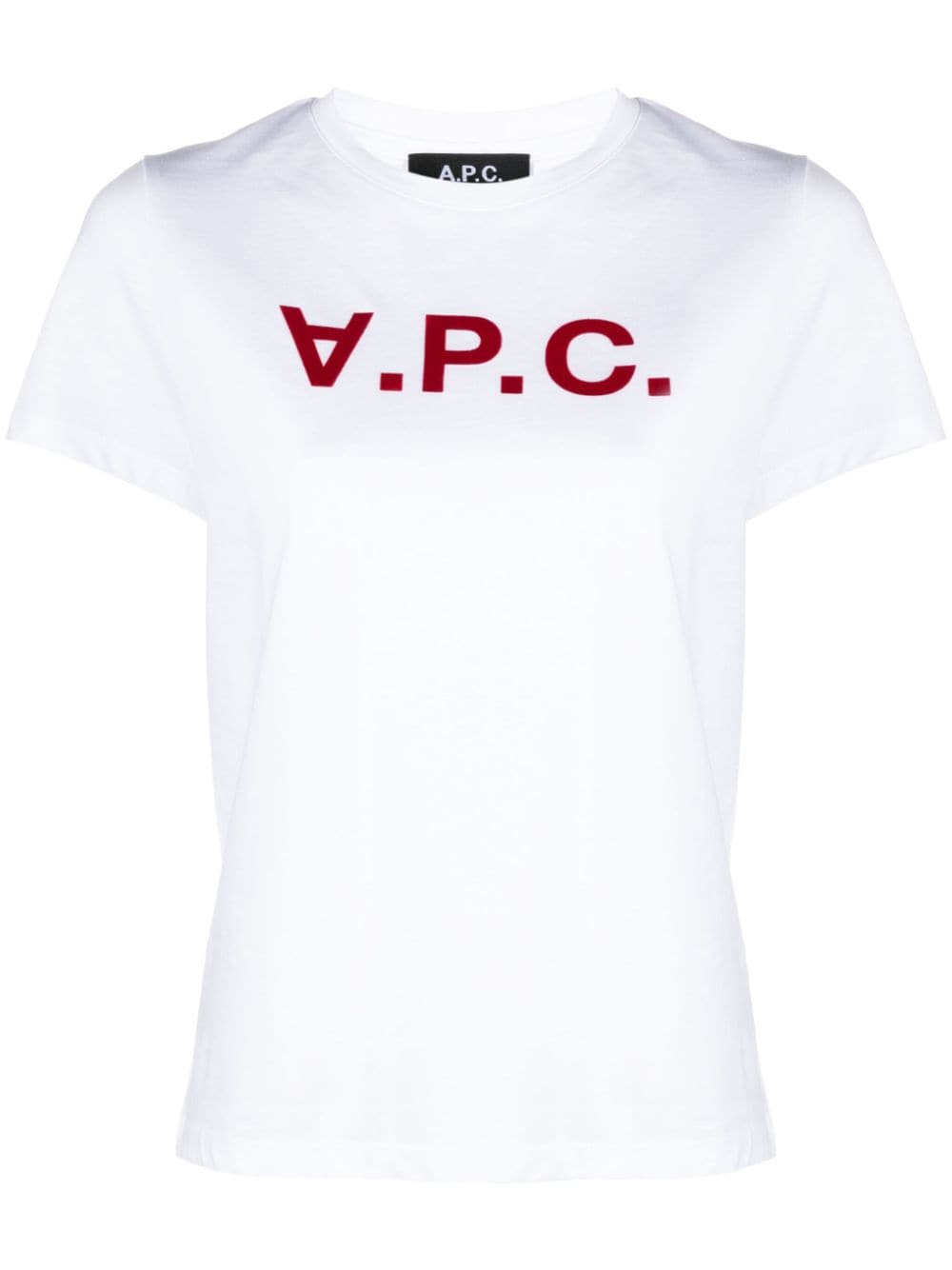 A.P.C. T-Shirt mit geflocktem Logo - Weiß von A.P.C.