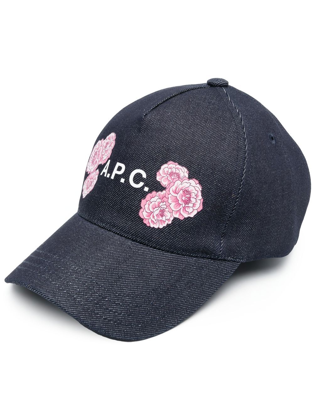 A.P.C. Jeans-Baseballkappe mit Blumen-Print - Blau von A.P.C.