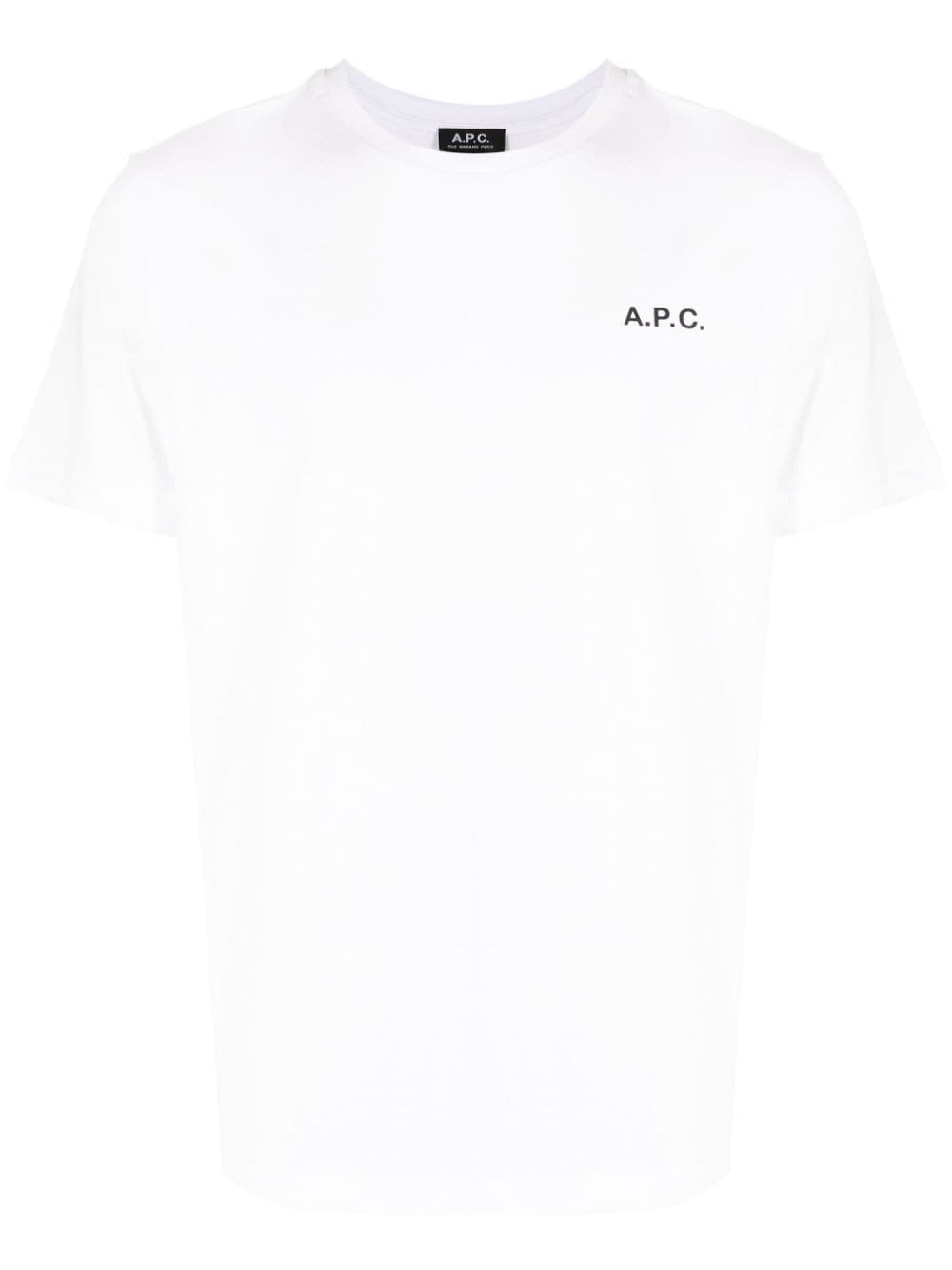 A.P.C. T-Shirt mit Logo-Print - Weiß von A.P.C.