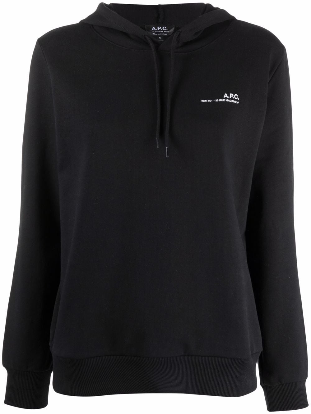 A.P.C. Hoodie mit Logo-Print - Schwarz von A.P.C.