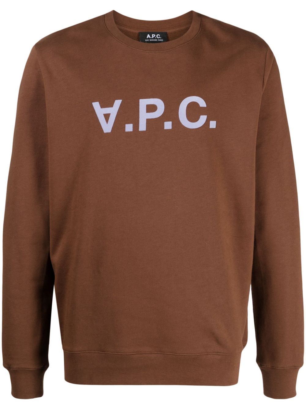 A.P.C. Sweatshirt mit Logo-Print - Braun von A.P.C.