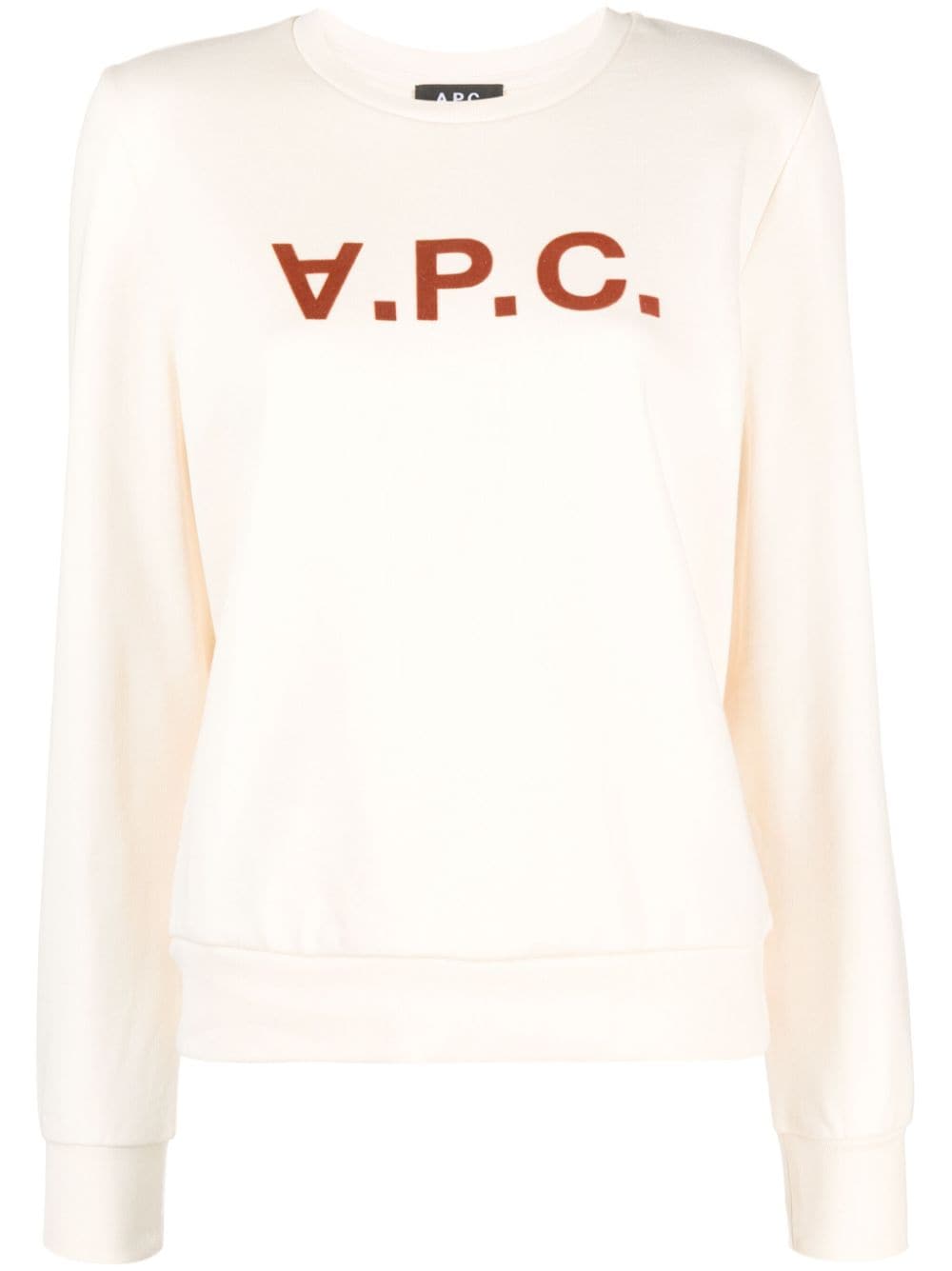 A.P.C. Sweatshirt mit Logo-Print - Nude von A.P.C.