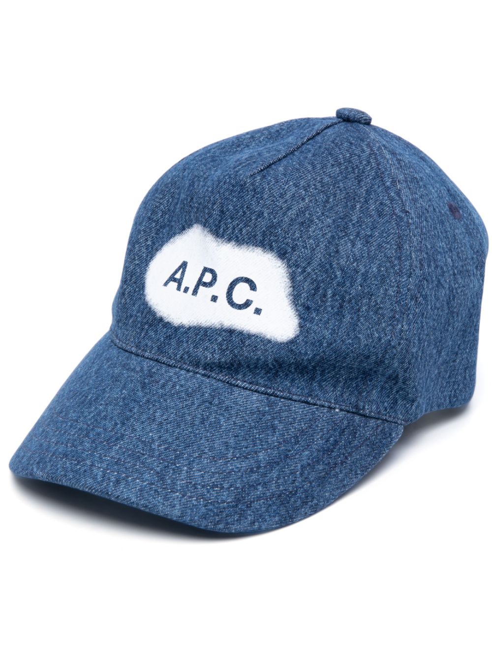 A.P.C. Jeans-Baseballkappe mit Logo-Print - Blau von A.P.C.