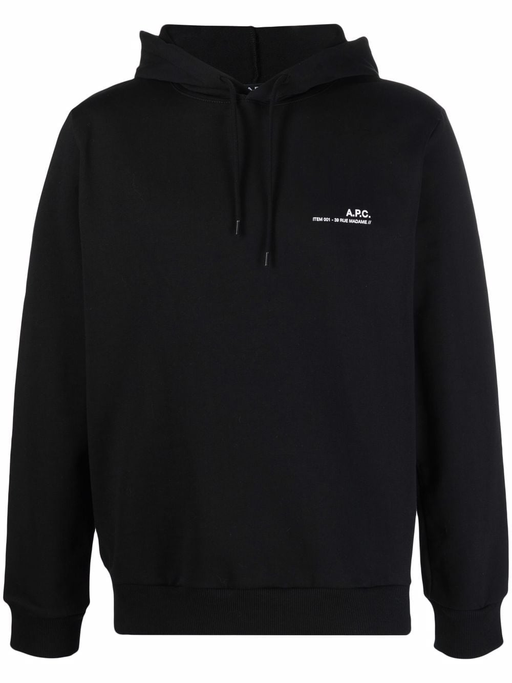 A.P.C. Hoodie mit Logo-Print - Schwarz von A.P.C.