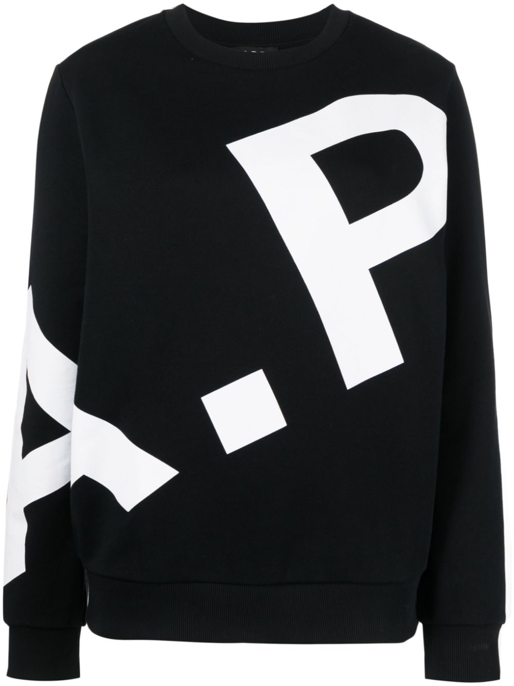 A.P.C. Sweatshirt mit Logo-Print - Schwarz von A.P.C.