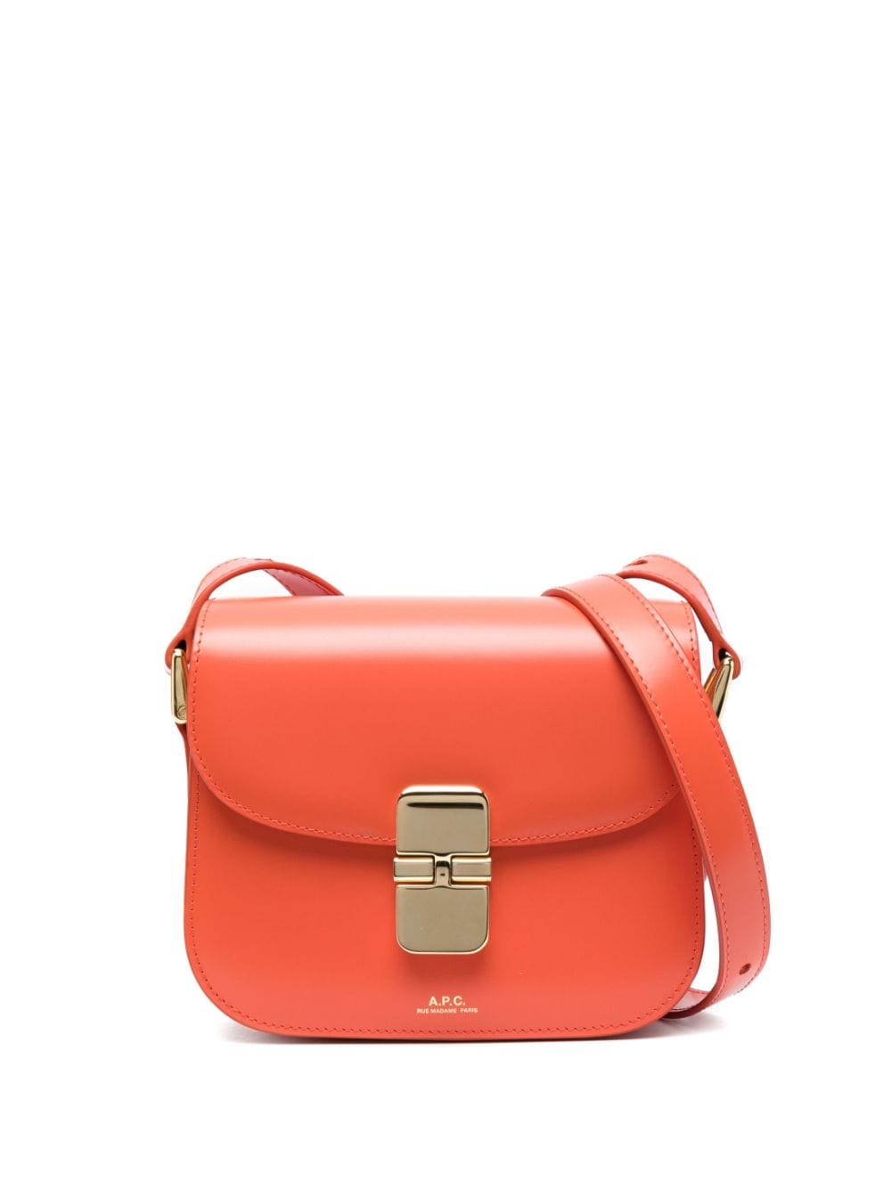 A.P.C. Schultertasche mit Logo-Print - Orange von A.P.C.