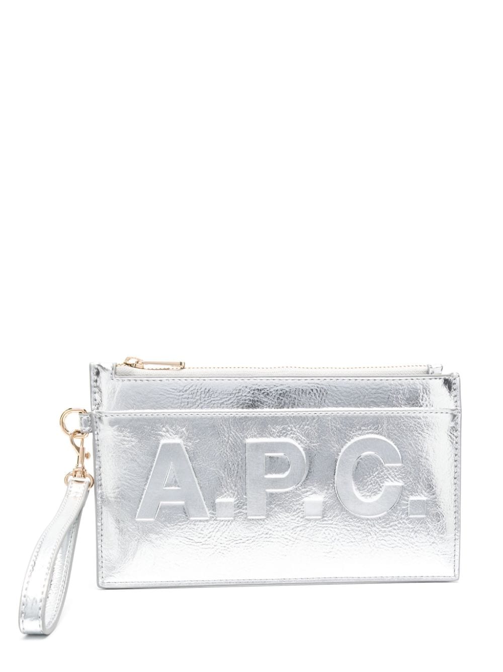 A.P.C. Clutch mit Reißverschluss - Silber von A.P.C.