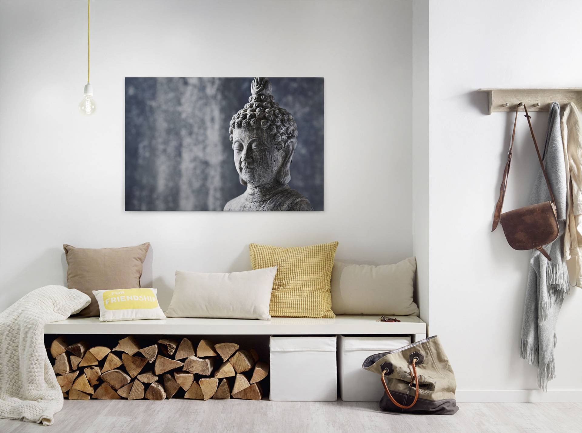 A.S. Création Leinwandbild "Asian Culture" Gemälde  Kunst 1 Stk. tlg. Asiatisch Buddha Relax Keilrahmen Entspannung Leinwand-Bild Wohnzimmer von A.S. Création