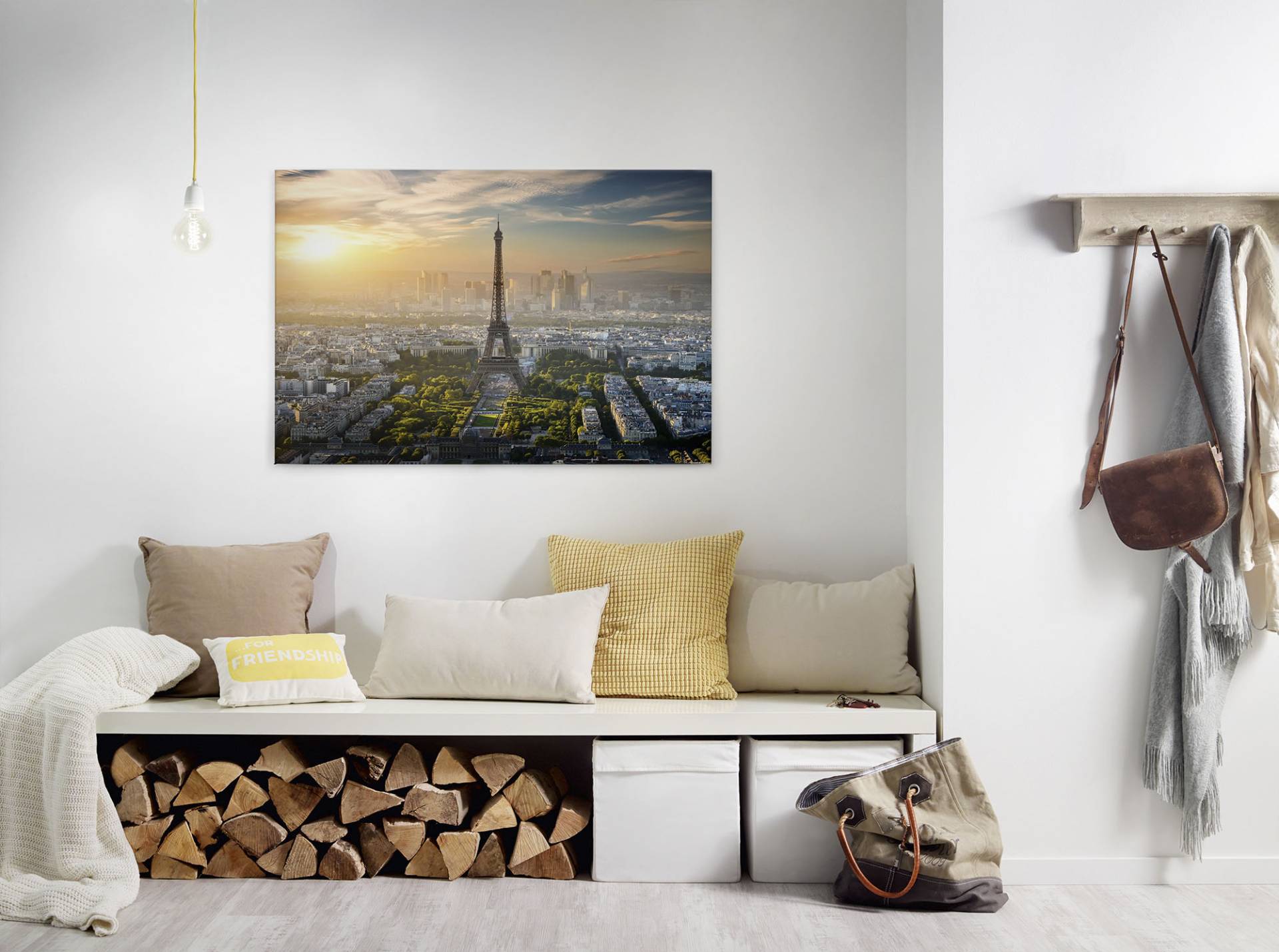 A.S. Création Leinwandbild "Eiffel Tower", Paris, (1 St.), Paris Keilrahmen Bild Eiffelturm von A.S. Création