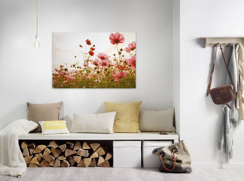A.S. Création Leinwandbild "Flower Meadow" Kunst 1 Stk. tlg. Mohnblume Keilrahmen Blumenwiese Leinwand-Bild Wohnzimmer modern Wand von A.S. Création