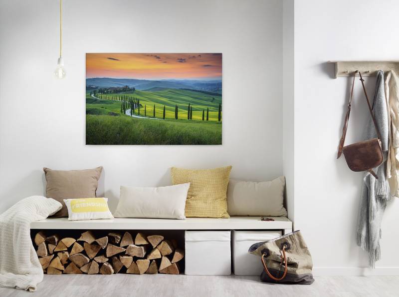 A.S. Création Leinwandbild "Tuscany" Gemälde  Kunst 1 Stk. tlg. Feld Natur Keilrahmen Landschaft Leinwand-Bild Wohnzimmer modern Wand von A.S. Création