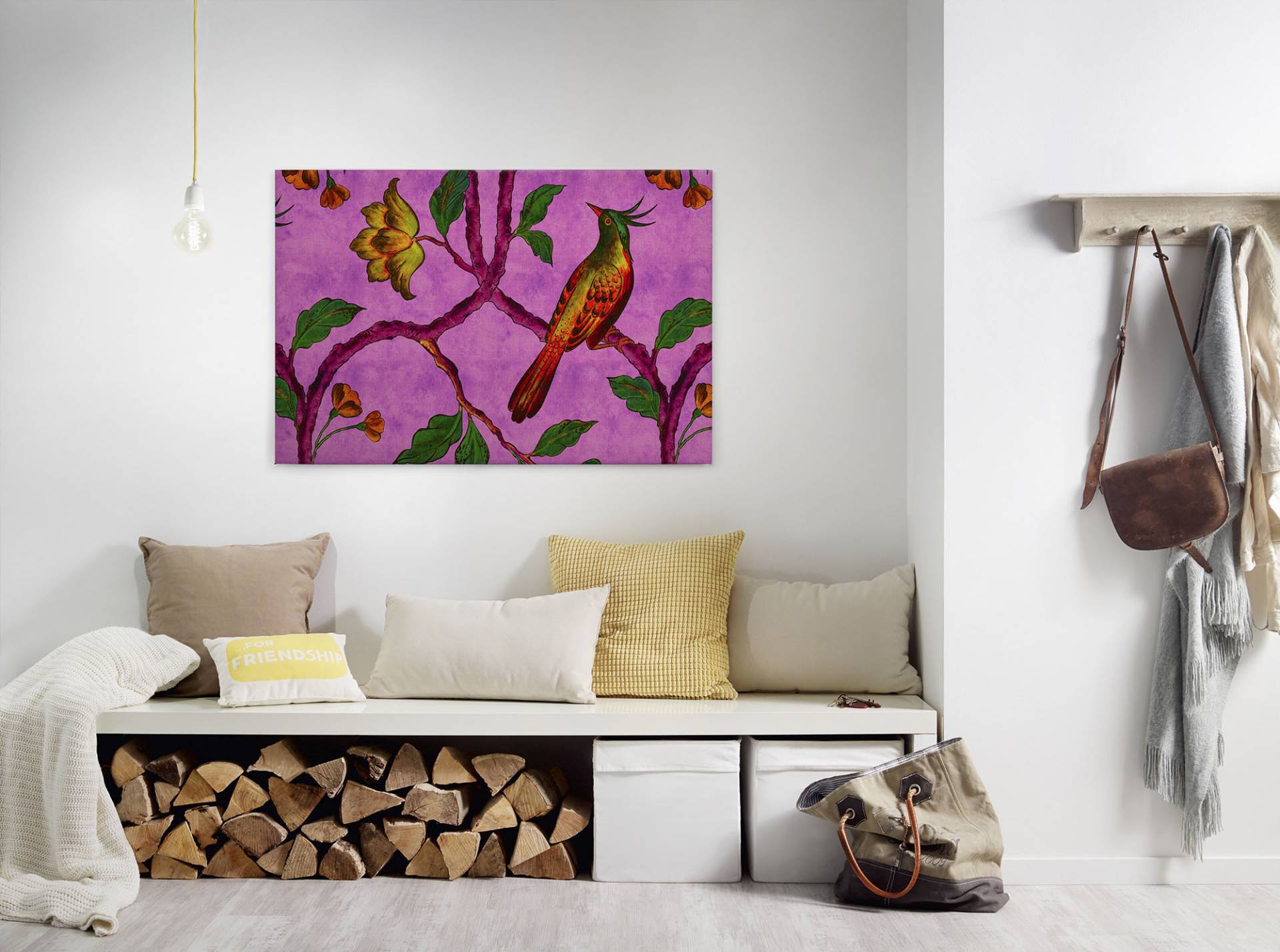 A.S. Création Leinwandbild "bird of paradise" Kunst  Vögel 1 Stk. tlg. Keilrahmen Bild Vogel Bunt Leinwand-Bild Wohnzimmer modern Wandbild von A.S. Création