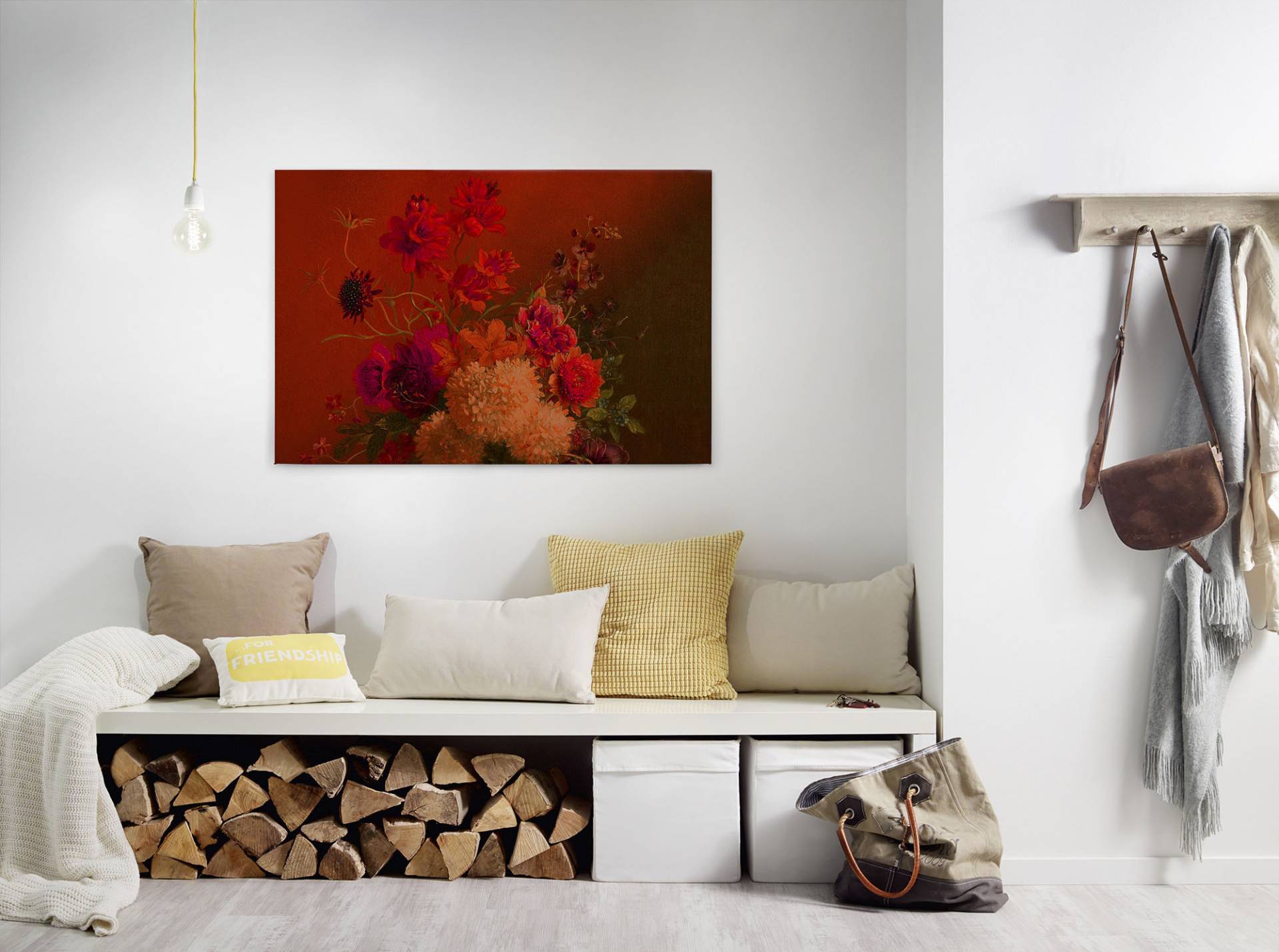 A.S. Création Leinwandbild "bouquet vibrant" Kunst 1 Stk. tlg. Keilrahmen Bild Blumen-Strauß Floral Leinwand-Bild Wohnzimmer modern von A.S. Création
