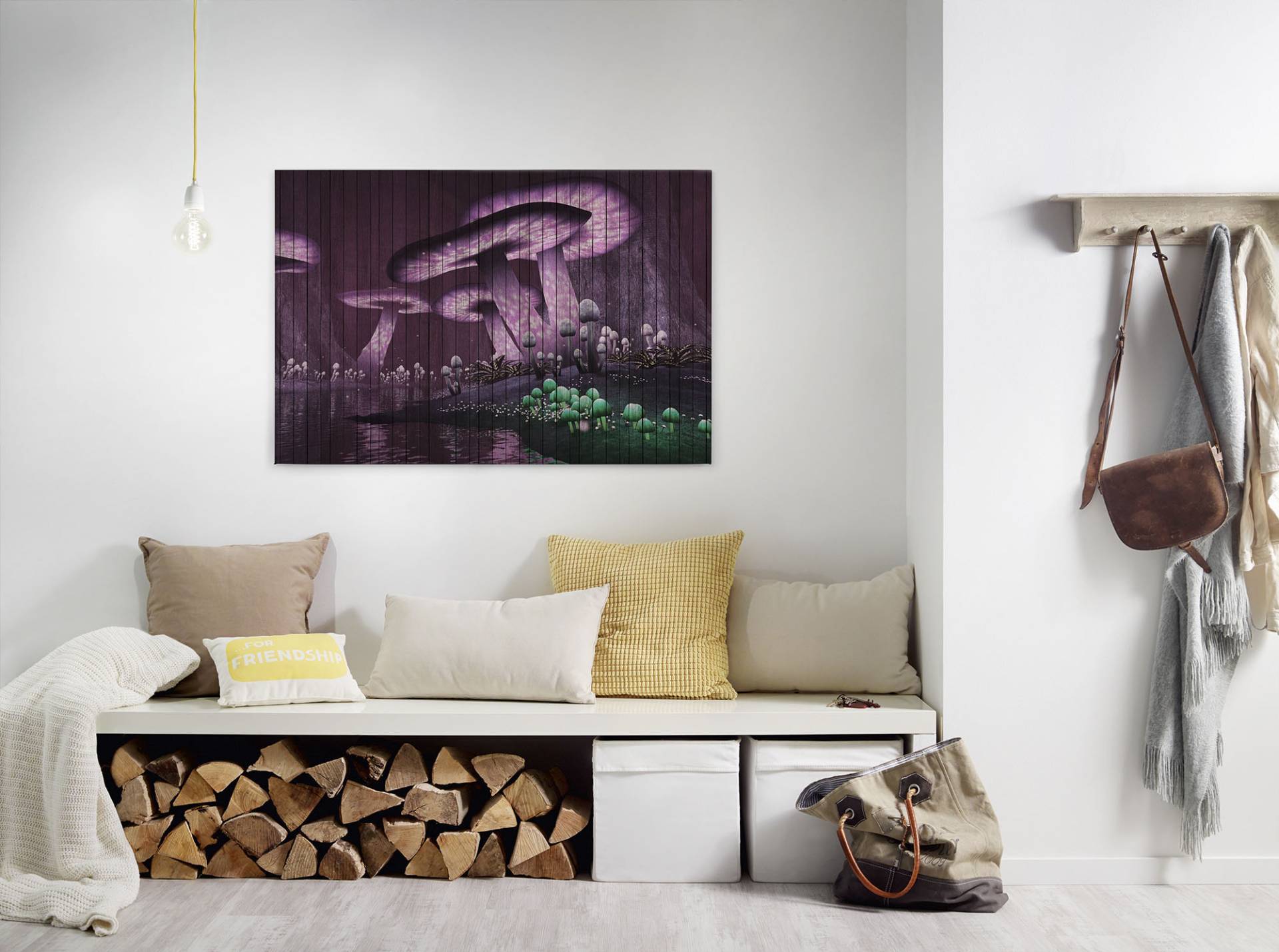 A.S. Création Leinwandbild "fantasy" Abstrakt  Kunst 1 Stk. tlg. Keilrahmen Bild Holzoptik Fantasiewelt Leinwand-Bild Wohnzimmer modern von A.S. Création
