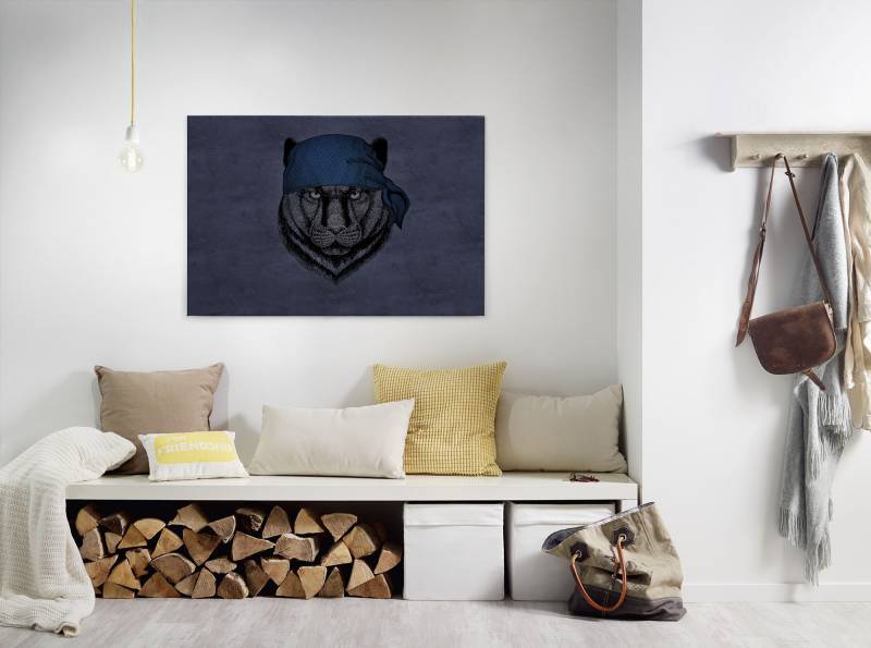 A.S. Création Leinwandbild "panther" Kunst  Tiere 1 Stk. tlg. Wild Tier Keilrahmen Panther Dschungel Leinwand-Bild Wohnzimmer modern von A.S. Création