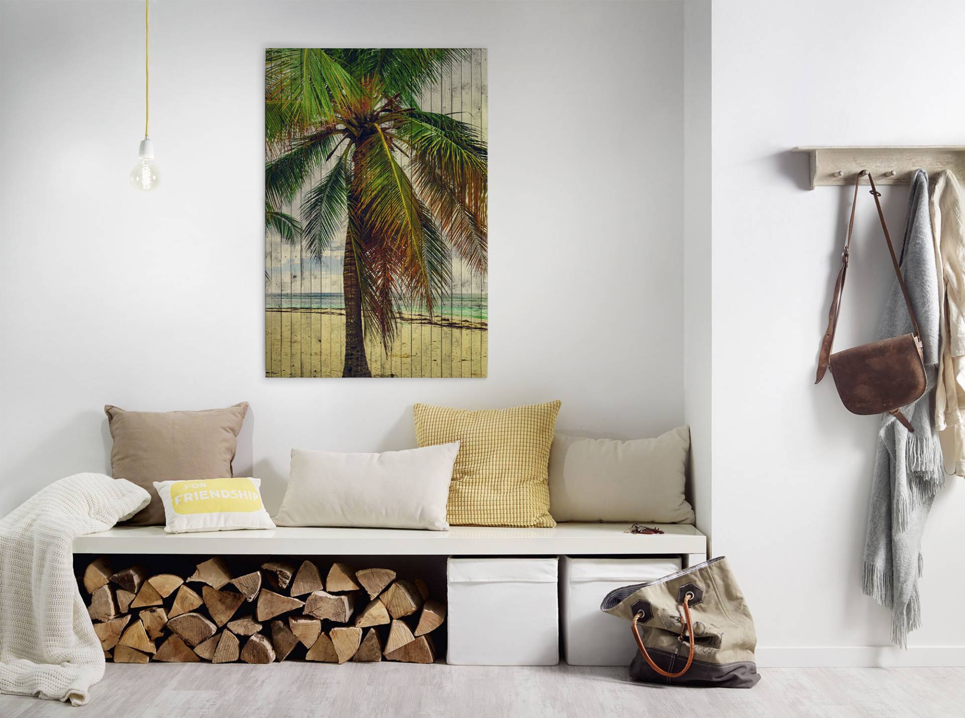 A.S. Création Leinwandbild "tahiti 3" Gemälde  Kunst 1 Stk. tlg. Keilrahmen Bild Strand Palme Leinwand-Bild Wohnzimmer modern Wandbild von A.S. Création