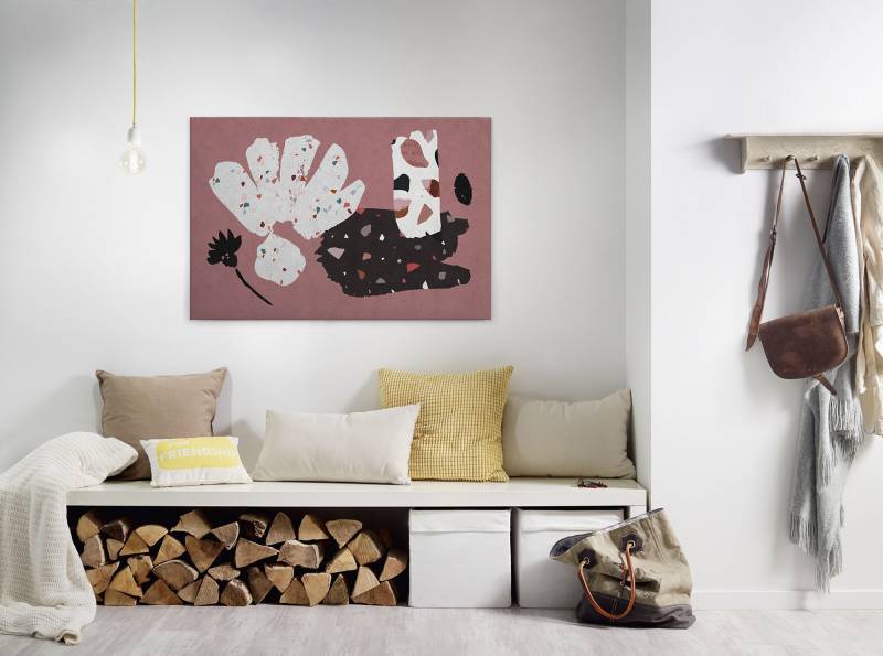 A.S. Création Leinwandbild "terrazzo 4" Abstrakt  Kunst 1 Stk. tlg. Keilrahmen Bild Abstrakt Bunt Rosa Leinwand-Bild Wohnzimmer modern von A.S. Création