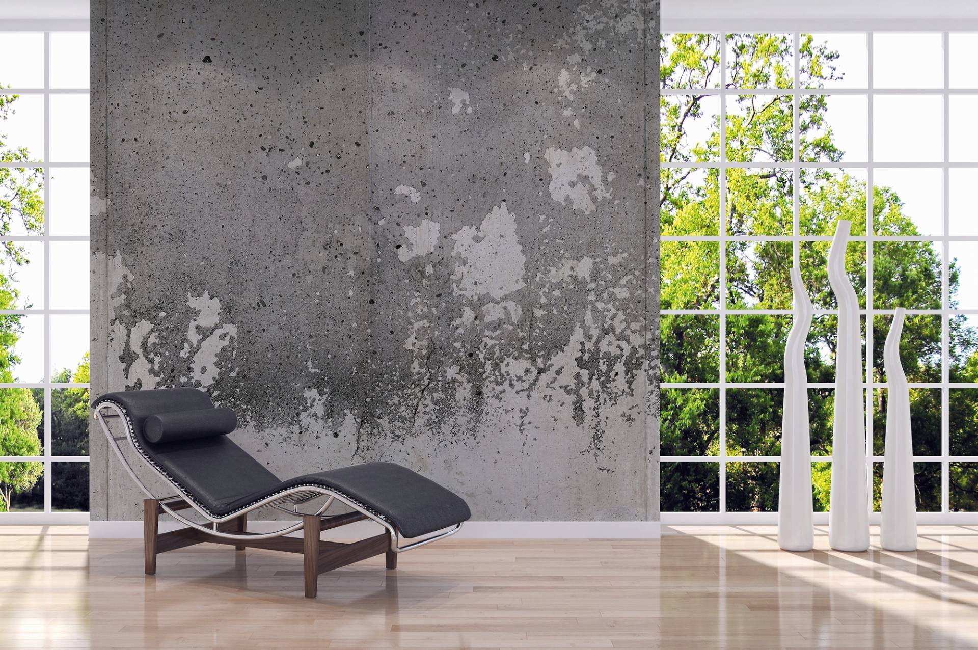 A.S. Création Vliestapete "Betonoptik Fototapete Grau Schwarz industrial" matt strukturiert von A.S. Création