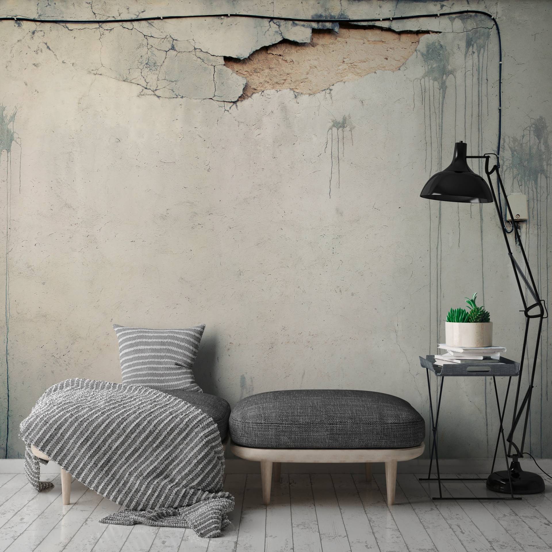 A.S. Création Vliestapete "Betonoptiktapete Rissstruktur Grau Beige" matt strukturiert von A.S. Création