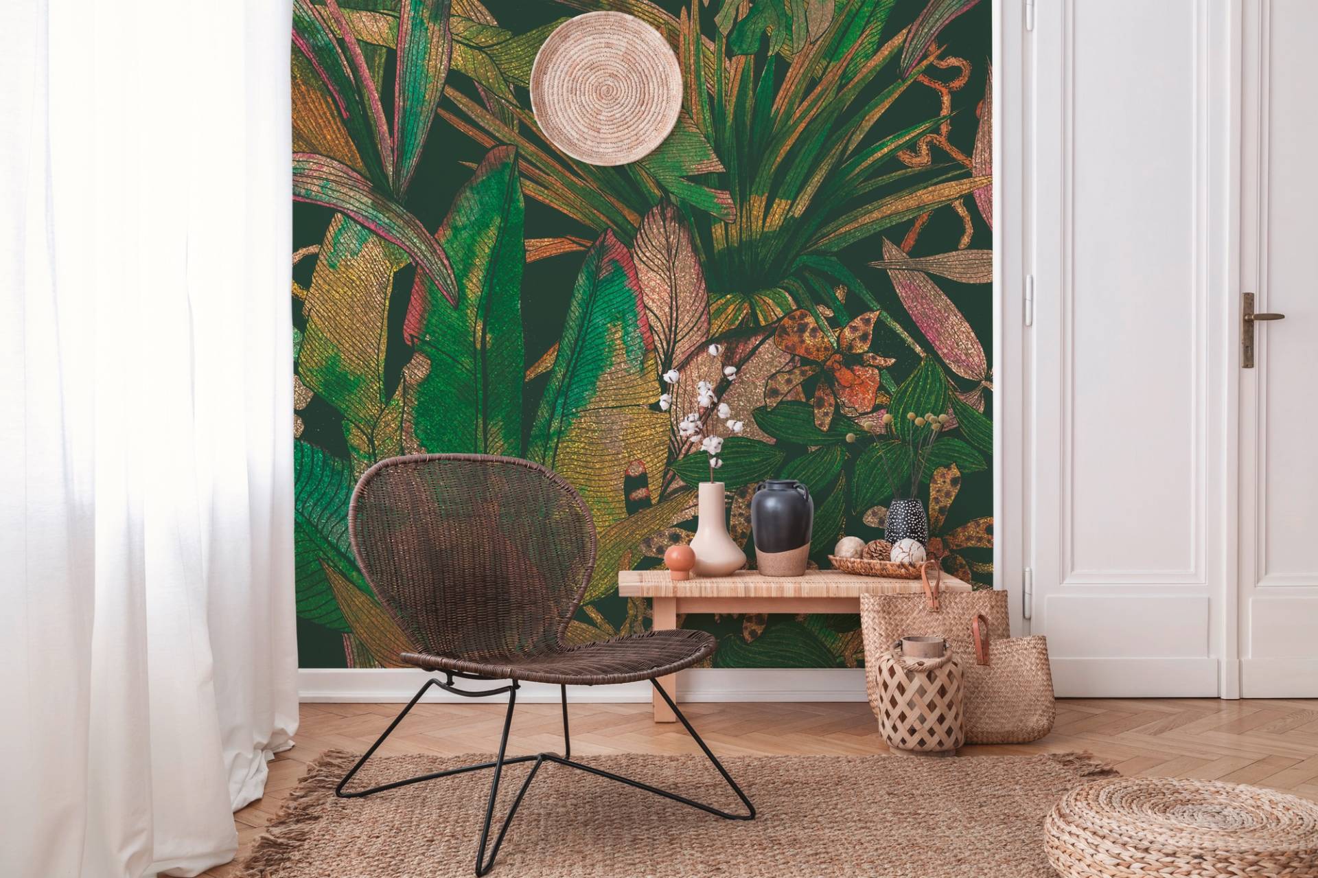 A.S. Création Vliestapete "Dschungeltapete Dunkelgrün Gold Tropische Blätter" matt strukturiert von A.S. Création