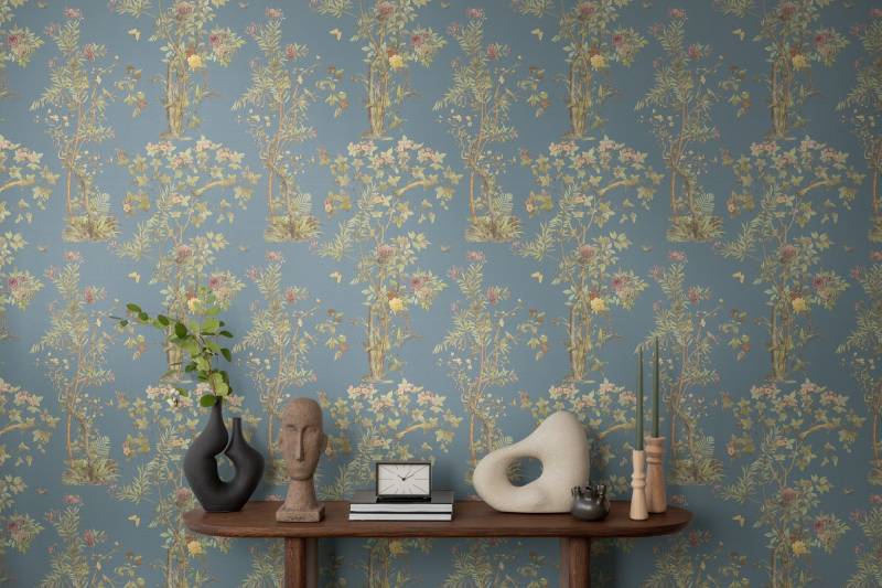 A.S. Création Vliestapete "Florale Mustertapete Schmetterlinge bunte Farben" botanisch strukturiert von A.S. Création