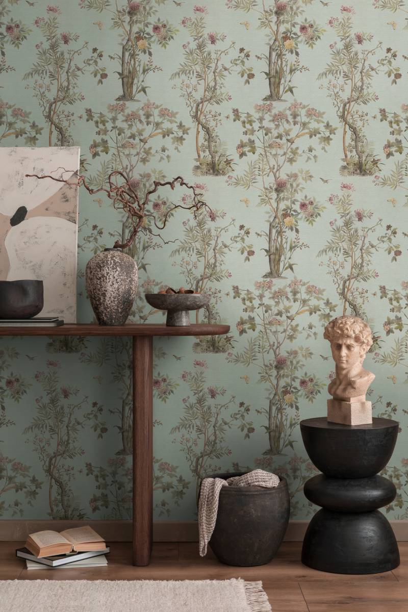 A.S. Création Vliestapete "Florale Mustertapete Schmetterlinge bunte Farben" botanisch strukturiert von A.S. Création