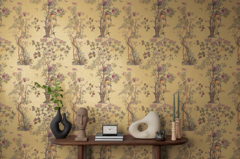 A.S. Création Vliestapete "Florale Mustertapete Schmetterlinge bunte Farben" botanisch strukturiert von A.S. Création