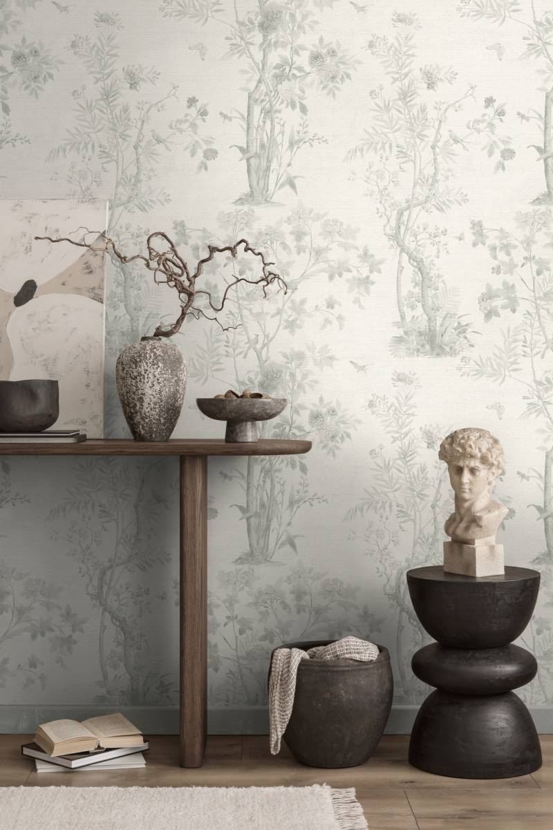 A.S. Création Vliestapete "Florale Mustertapete Schmetterlinge bunte Farben" botanisch strukturiert von A.S. Création