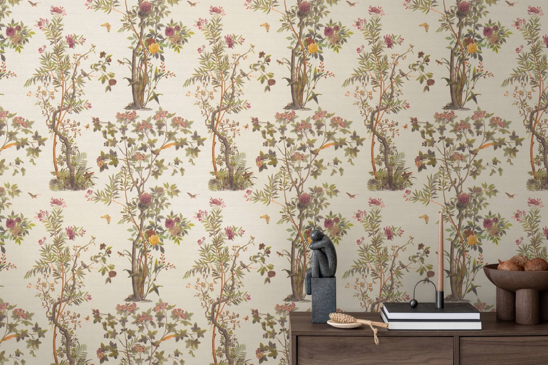 A.S. Création Vliestapete "Florale Mustertapete Schmetterlinge bunte Farben" botanisch strukturiert von A.S. Création