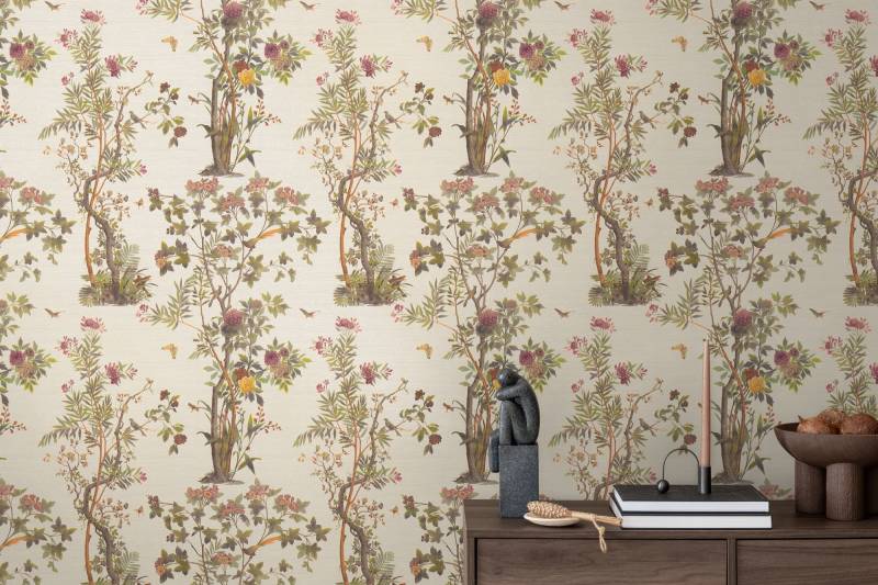 A.S. Création Vliestapete "Florale Mustertapete Schmetterlinge bunte Farben" botanisch strukturiert von A.S. Création