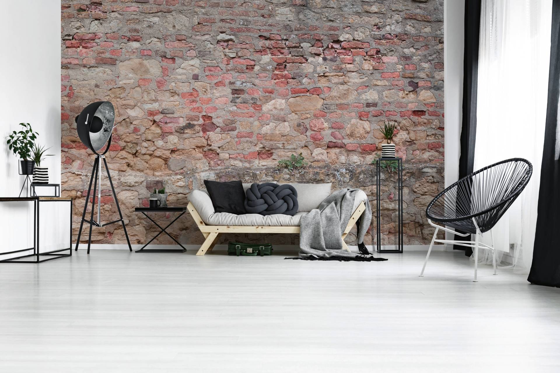 A.S. Création Vliestapete "Fototapete Alte Backsteinmauer Rot Beige Rustikal" matt strukturiert von A.S. Création