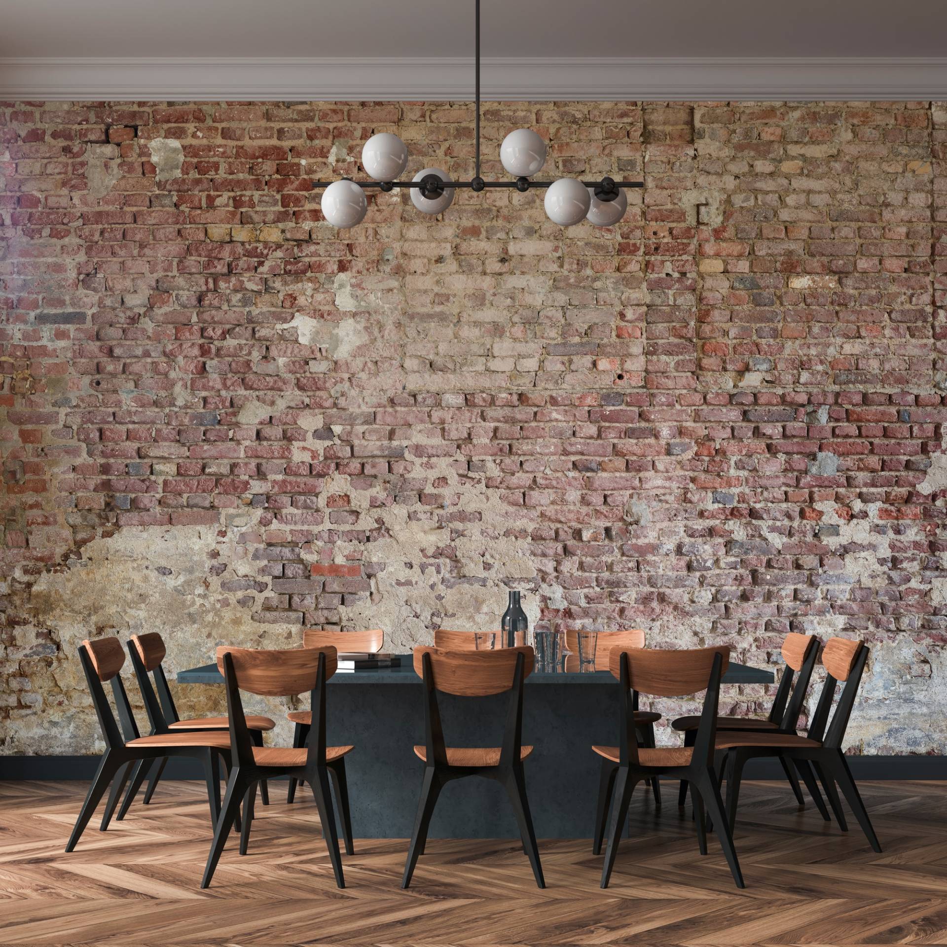 A.S. Création Vliestapete "Fototapete Backsteinoptik Altrot Ziegelmauer" matt strukturiert von A.S. Création