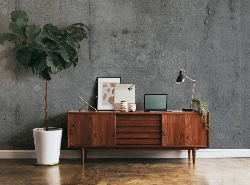 A.S. Création Vliestapete "Fototapete Betonoptik Dunkelgrau Used Look" matt strukturiert von A.S. Création