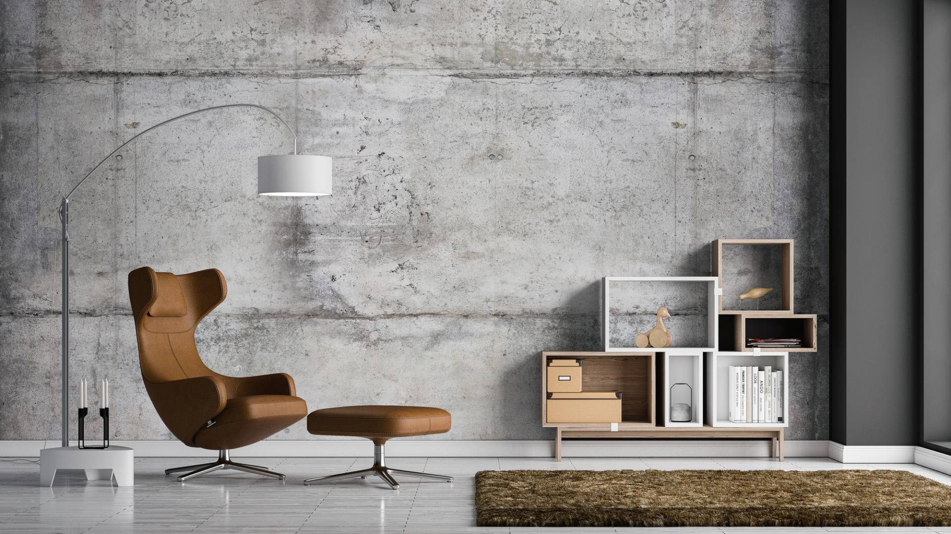 A.S. Création Vliestapete "Fototapete Betonwand Used Look Grau Industrial" matt strukturiert von A.S. Création