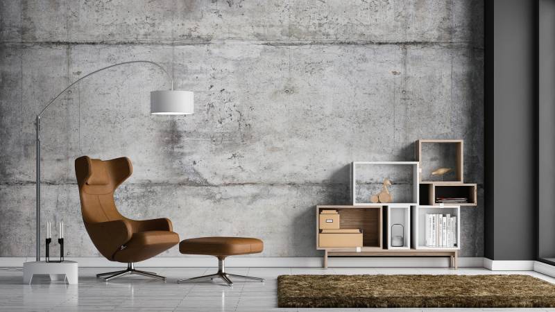 A.S. Création Vliestapete "Fototapete Betonwand Used Look Grau Industrial" matt strukturiert von A.S. Création