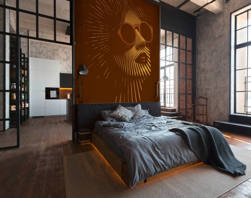 A.S. Création Vliestapete "Fototapete Frau mit Sonnenbrille Retro Braun Gelb" matt strukturiert von A.S. Création