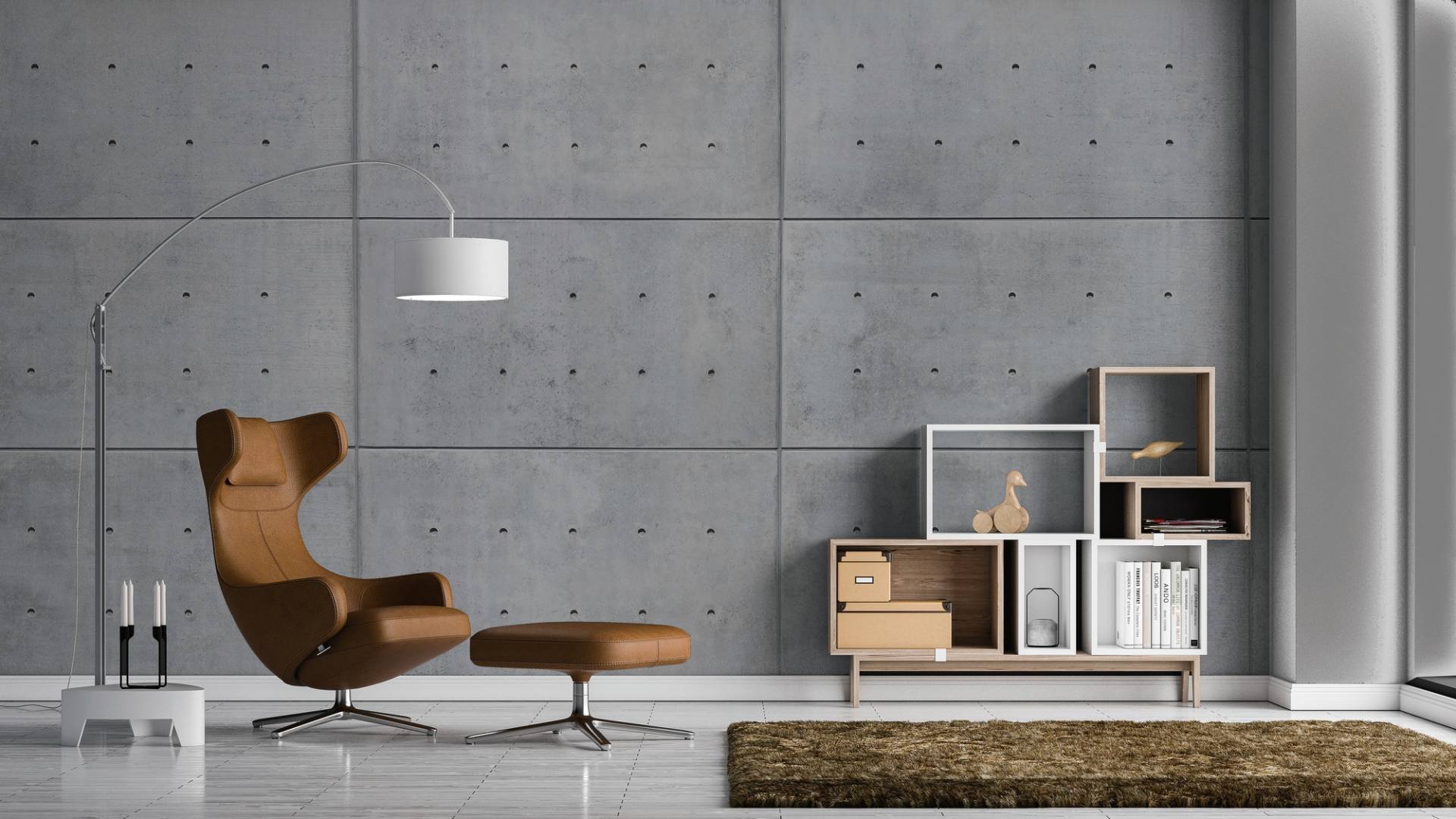 A.S. Création Vliestapete "Fototapete Sichtbetonplatten Hellgrau Industrial" matt strukturiert von A.S. Création