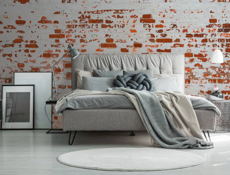 A.S. Création Vliestapete "Fototapete Ziegelmauer Weiß Rot Backsteinoptik" matt strukturiert von A.S. Création