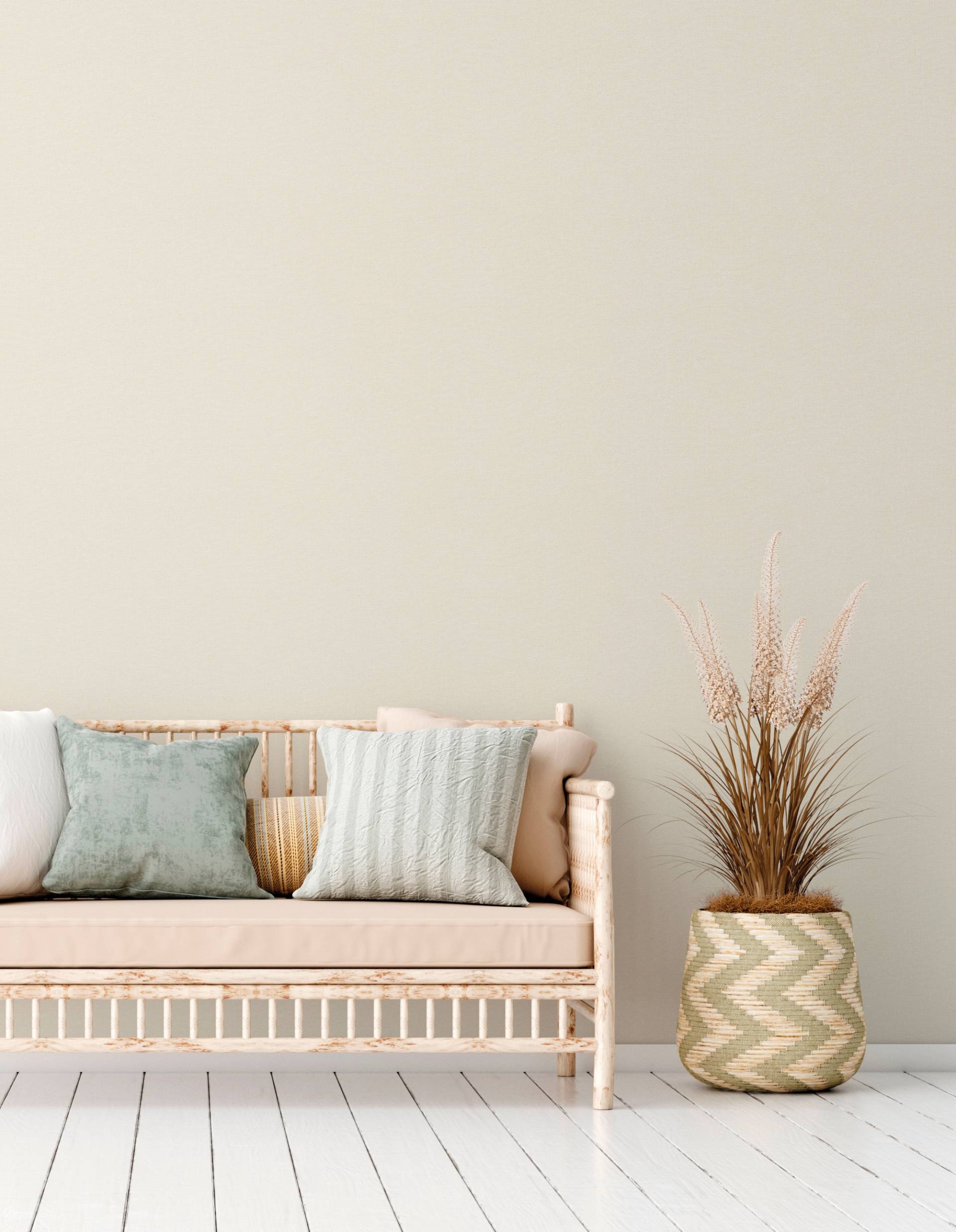 A.S. Création Vliestapete "Natural Living Leinwandoptik" gemustert  matt  neutral leicht strukturiert PVC-Frei, skandinavisch Tapeten Flur von A.S. Création