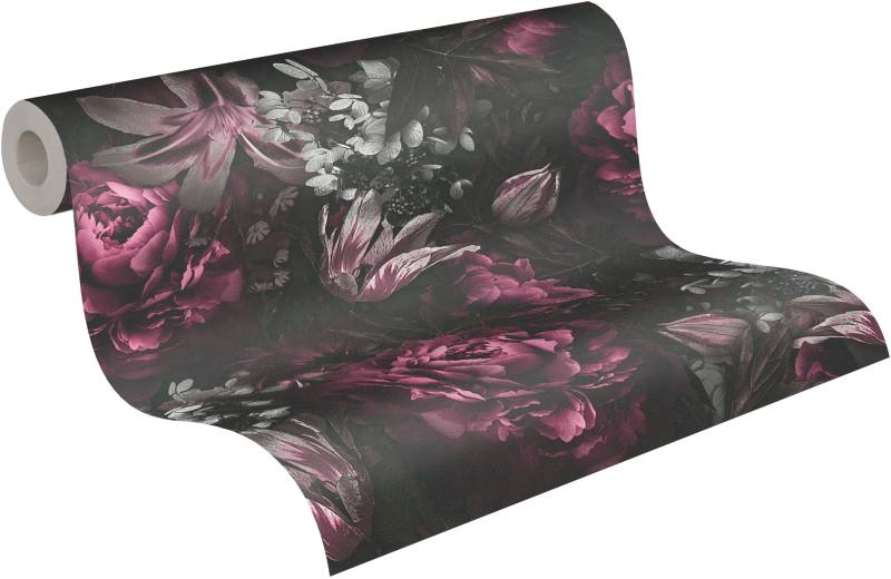A.S. Création Vliestapete "PintWalls Rosen Floral" gemustert  matt  neutral glatt Blumentapete Tapeten Wohnzimmer Schlafzimmer Küche modern Design Optik von A.S. Création