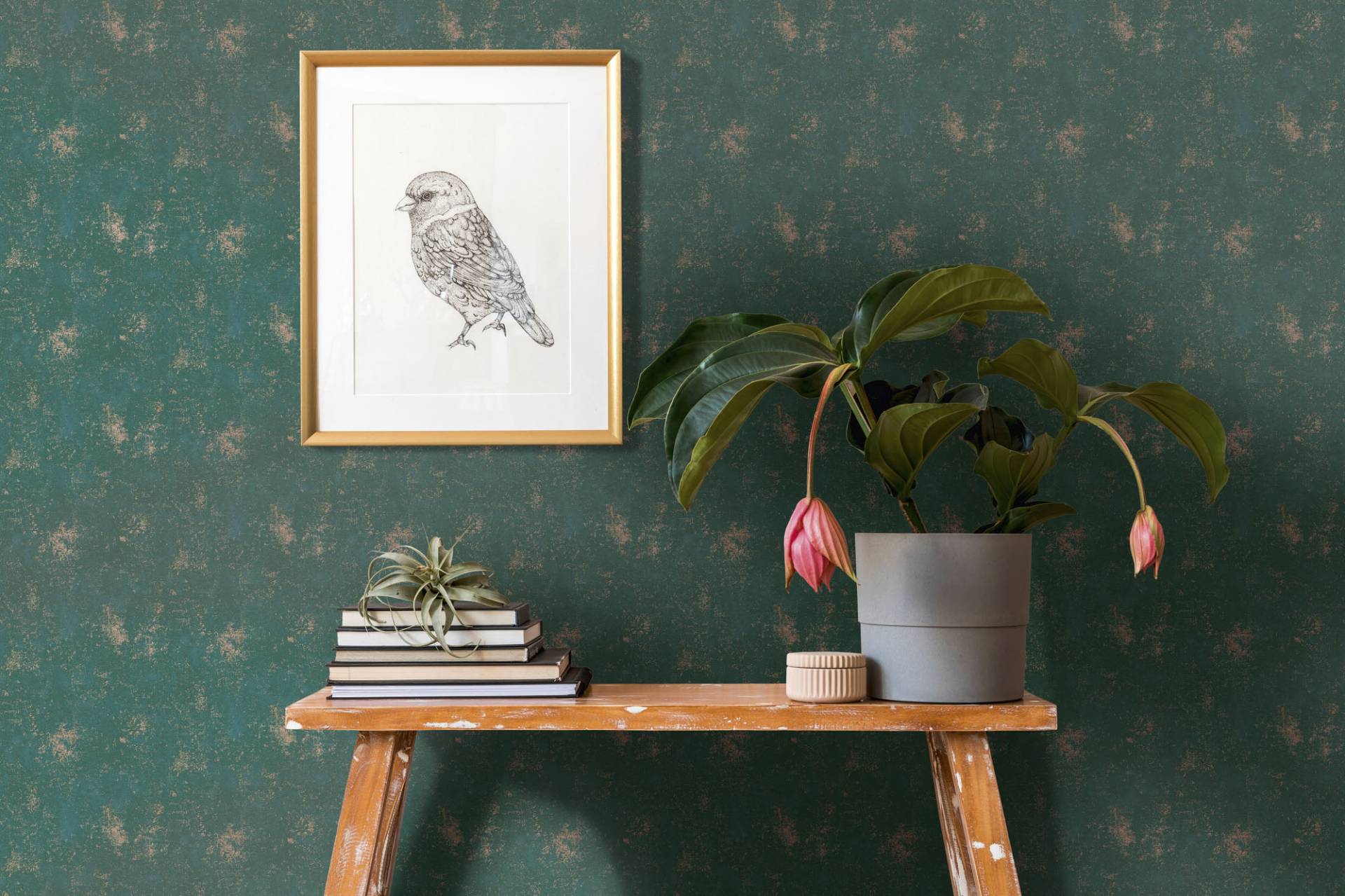 A.S. Création Vliestapete "THE BOS Putzoptik Metallic" leicht glänzend  matt leicht strukturiert Strukturtapete, Tapeten Wohnzimmer Schlafzimmer Küche modern Design von A.S. Création