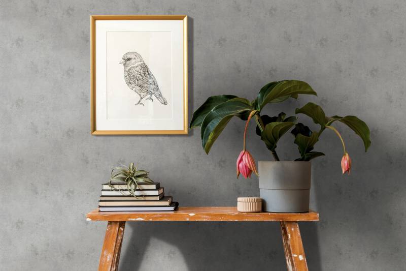 A.S. Création Vliestapete "THE BOS Putzoptik Metallic" leicht glänzend  matt leicht strukturiert Strukturtapete, Tapeten Wohnzimmer Schlafzimmer Küche modern Design von A.S. Création