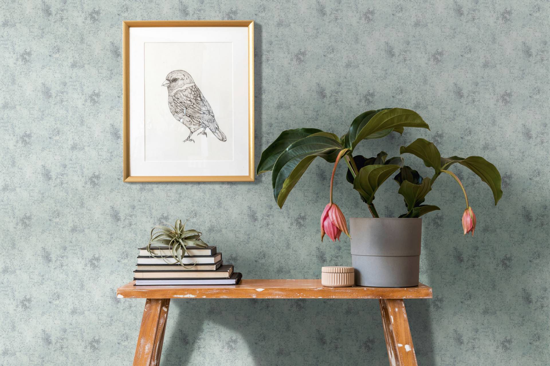 A.S. Création Vliestapete "THE BOS Putzoptik Metallic" leicht glänzend  matt leicht strukturiert Strukturtapete, Tapeten Wohnzimmer Schlafzimmer Küche modern Design von A.S. Création