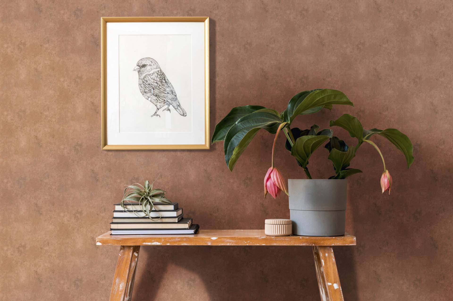 A.S. Création Vliestapete "THE BOS Putzoptik Metallic" leicht glänzend  matt leicht strukturiert Strukturtapete, Tapeten Wohnzimmer Schlafzimmer Küche modern Design von A.S. Création